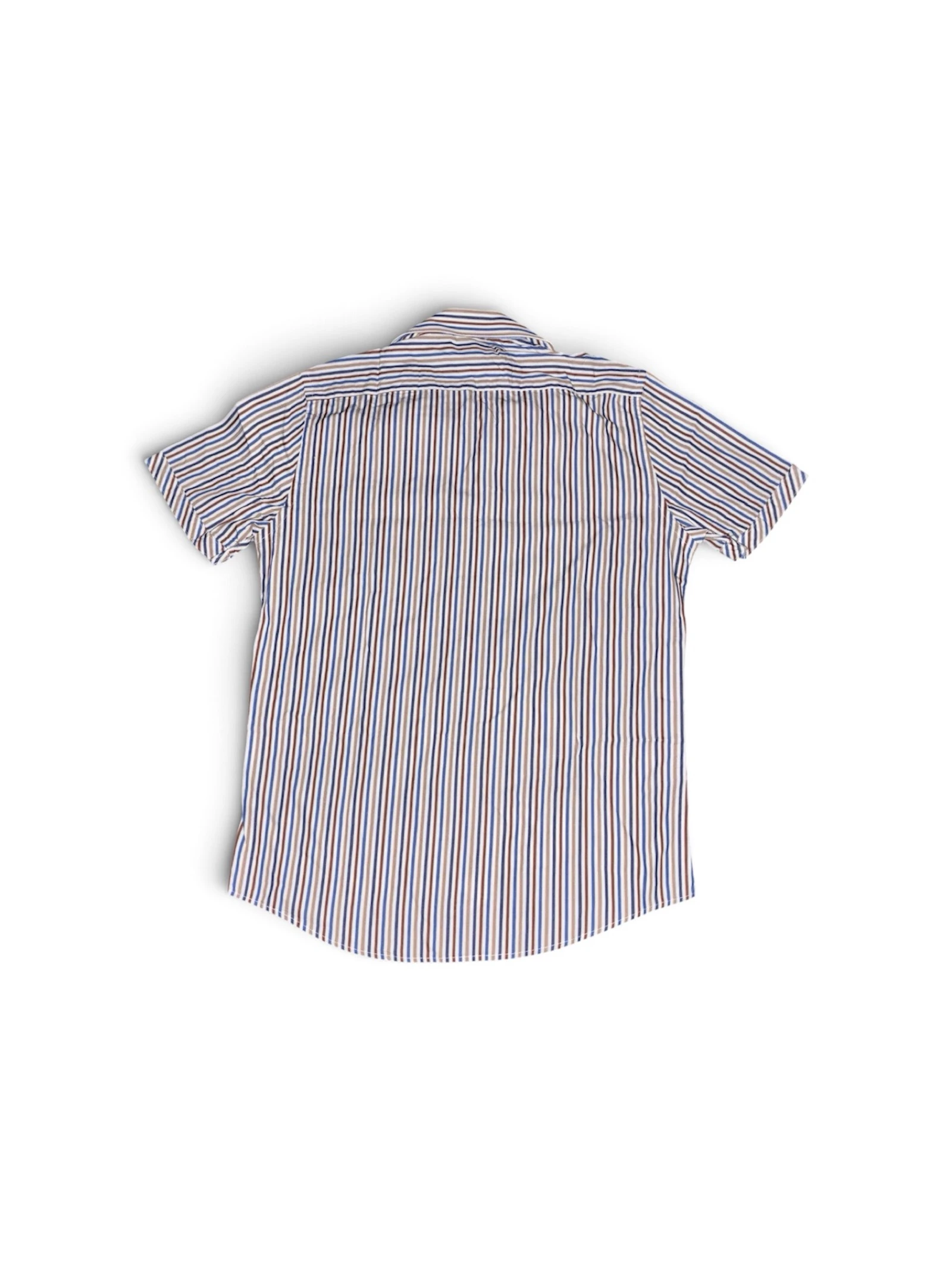 Ollygan Men's Beige and Brown Striped Shirt – photo 3